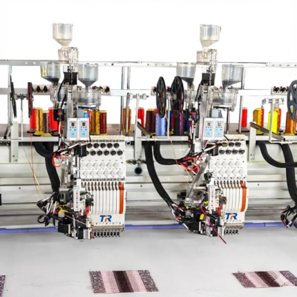 Flate with 4 colour  beads and twine sequence Embroidery Machine